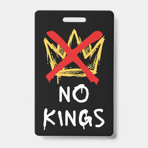 No Kings America Protest Democracy Anti-Trump I ID Badge