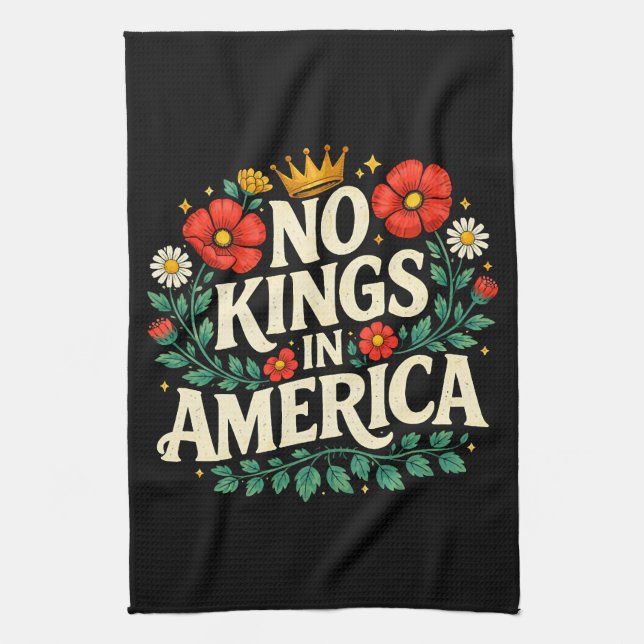 No Kings America Tea Towel (Vertical)