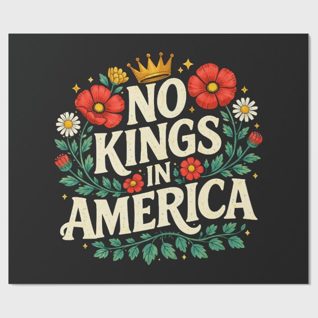 No Kings America Wrapping Paper (Flat)