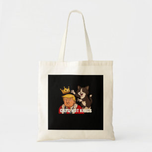 No Kings Anti Cats Classic Funny Design Tote Bag