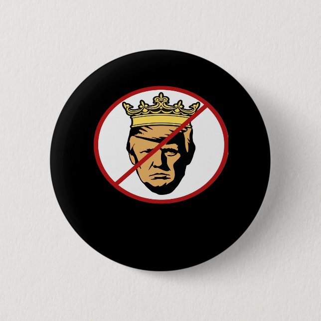 No Kings Anti Classic Creative Design 6 Cm Round Badge (Front)