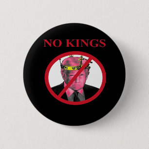 No Kings Anti Classic Creative Graphic 6 Cm Round Badge