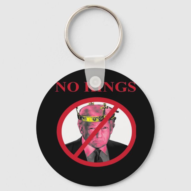 No Kings Anti Classic Creative Graphic Key Ring (Front)