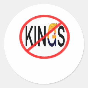 No Kings Anti Classic Minimal Clean Classic Round Sticker