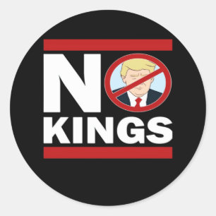 No Kings Anti Classic Minimal Clean Classic Round Sticker