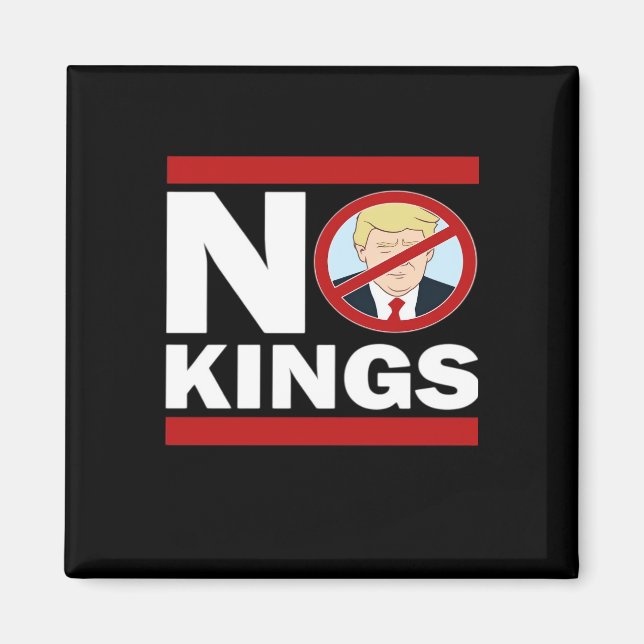No Kings Anti Classic Minimal Clean Magnet (Front)