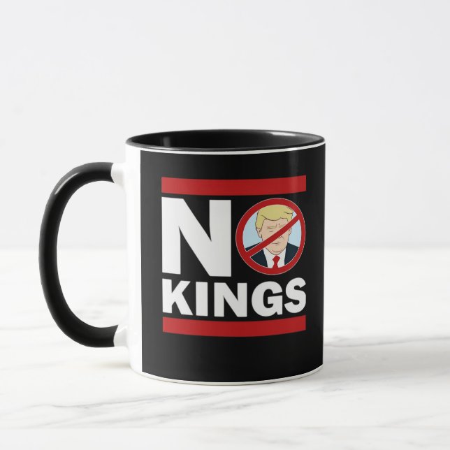 No Kings Anti Classic Minimal Clean Mug (Left)