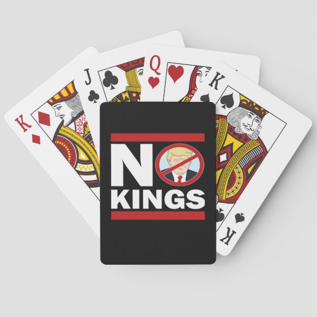 No Kings Anti Classic Minimal Clean Playing Cards (Back)
