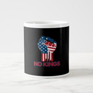 No Kings Anti Classic Retro Style Large Coffee Mug
