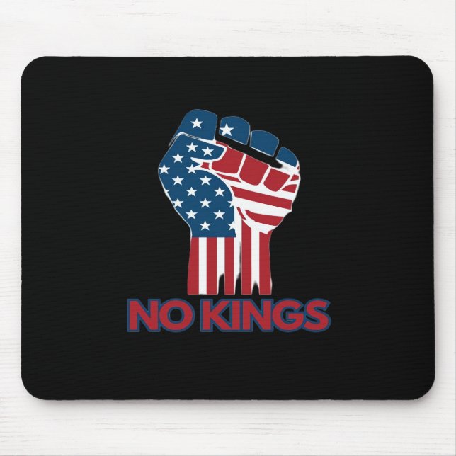 No Kings Anti Classic Retro Style Mouse Mat (Front)