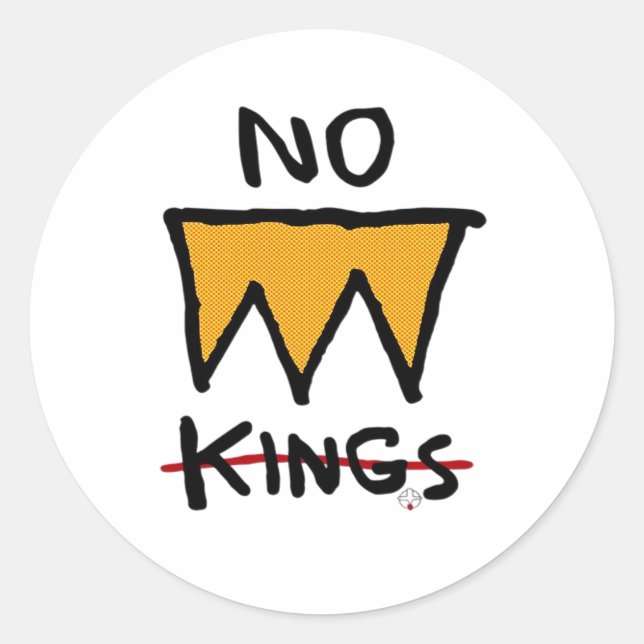 No Kings Anti Classic Round Sticker (Front)