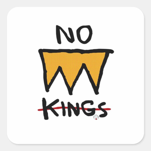 No Kings Anti Classic Square Sticker (Front)