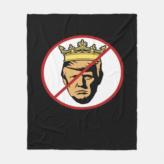 No Kings Anti Creative Classic Design Fleece Blanket (Front)