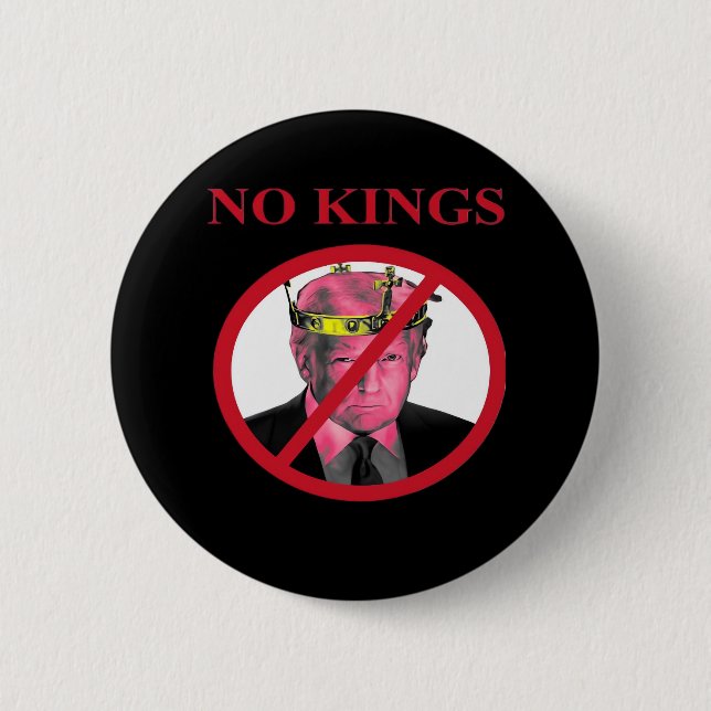 No Kings Anti Creative Graphic Style 6 Cm Round Badge (Front)