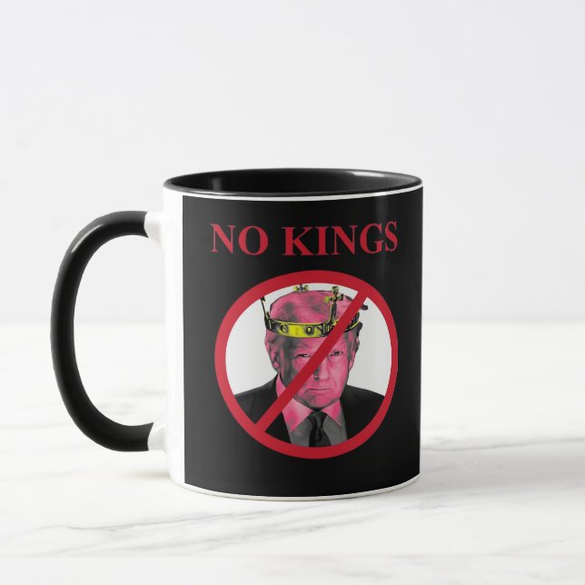 No Kings Anti Creative Graphic Style Mug (Left)