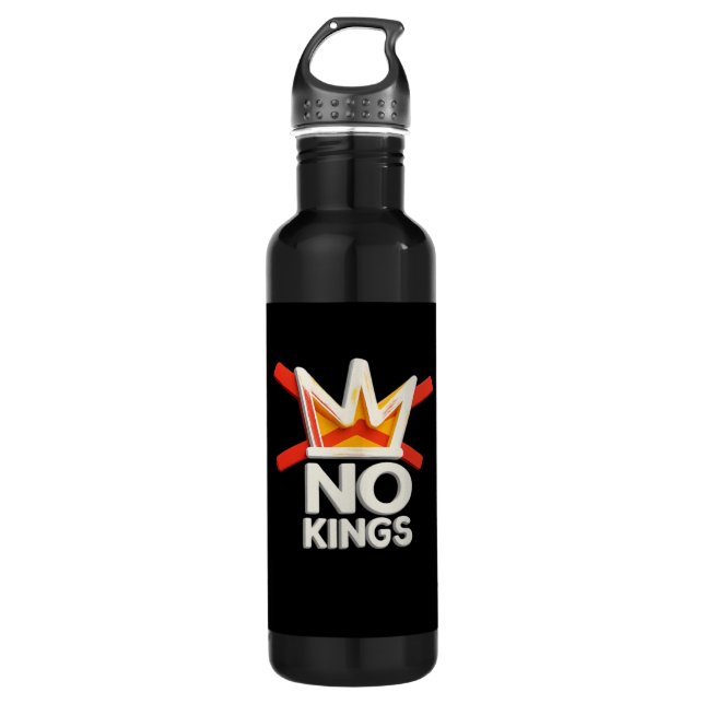 No Kings Anti Minimal Clean 710 Ml Water Bottle (Front)