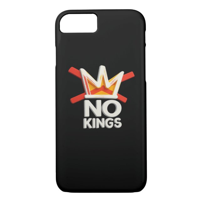 No Kings Anti Minimal Clean Case-Mate iPhone Case (Back)