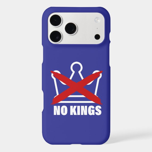 No Kings Anti-Monarchy Political iPhone Case (Back)