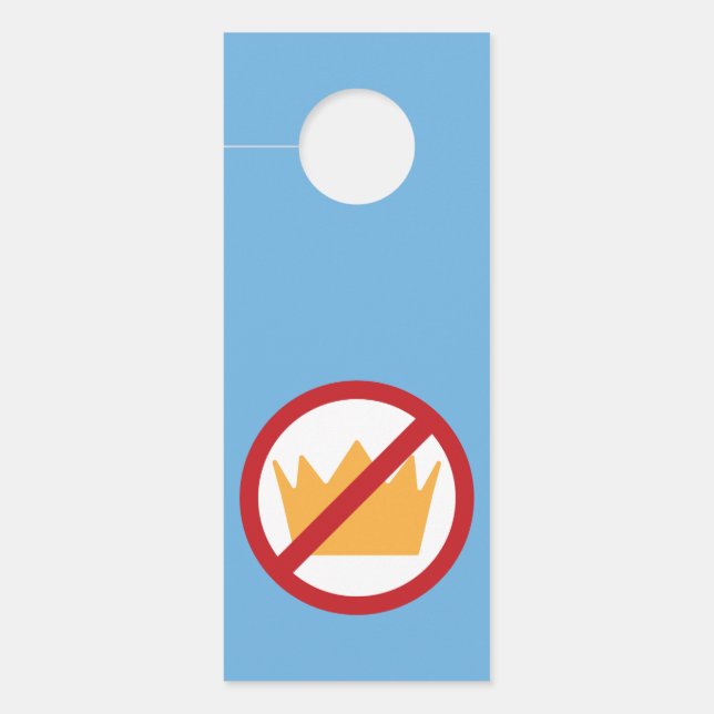 NO KINGS! Anti-Trump Blue Door Hanger (Front)