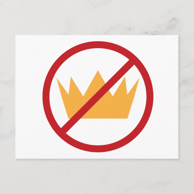 NO KINGS! Anti-Trump Blue Postcard (Front)