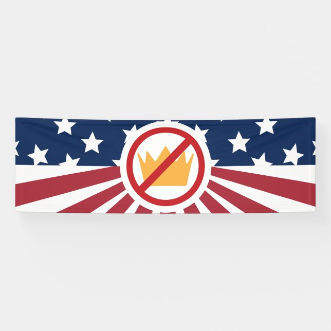 NO KINGS! Anti-Trump Flag Banner (Horizontal)