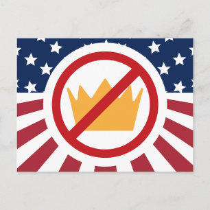 NO KINGS! Anti-Trump Flag Postcard