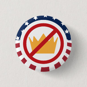 NO KINGS! Anti-Trump Flag Sign 3 Cm Round Badge