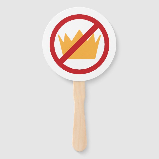 NO KINGS! Anti-Trump Hand Fan (Front)
