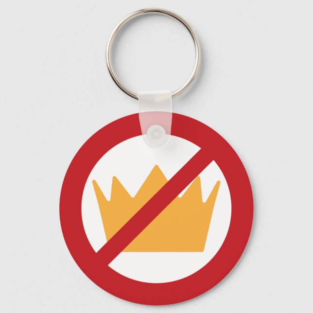 NO KINGS! Anti-Trump  Key Ring (Front)
