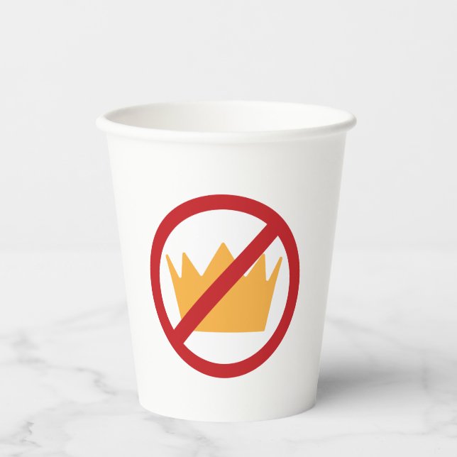NO KINGS! Anti-Trump Paper Cups (Front)