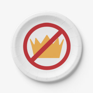 NO KINGS! Anti-Trump Paper Plate