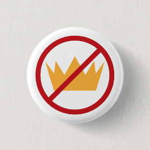 NO KINGS! Anti-Trump Pro-democracy  3 Cm Round Badge