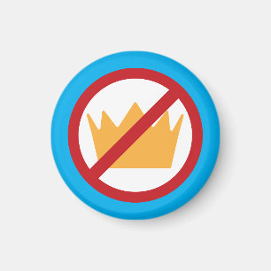 NO KINGS! Anti-Trump Pro-democracy Blue Magnet