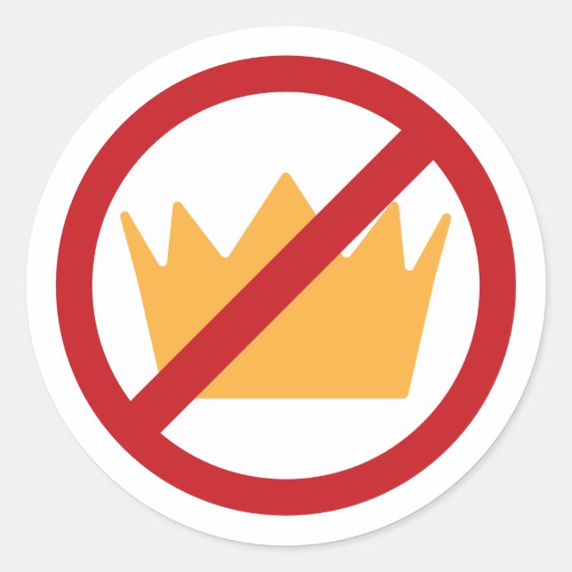 NO KINGS! Anti-Trump Pro-democracy  Classic Round Sticker (Front)