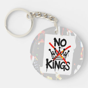 NO KINGS Anti-Trump Pro-democracy T-Shirt Key Ring
