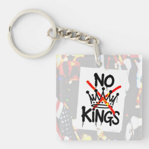 NO KINGS Anti-Trump Pro-democracy T-Shirt Key Ring