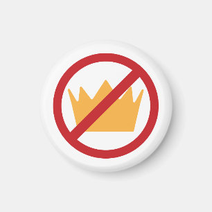 NO KINGS! Anti-Trump Pro-democracy White Magnet