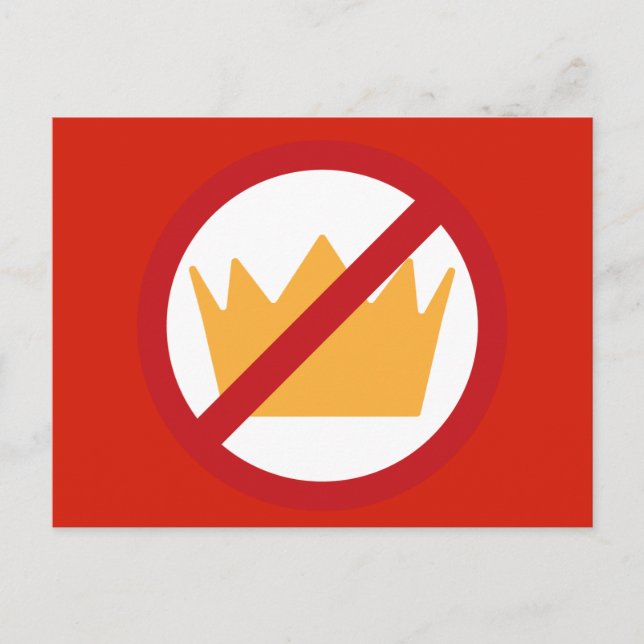 NO KINGS! Anti-Trump Red Postcard (Front)
