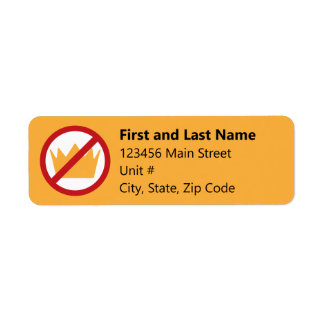 NO KINGS Anti-Trump | Return Address Label