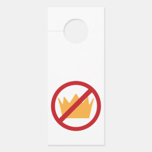 NO KINGS! Anti-Trump White Door Hanger