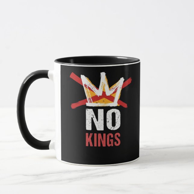 No Kings Anti Vintage Graphic Mug (Left)