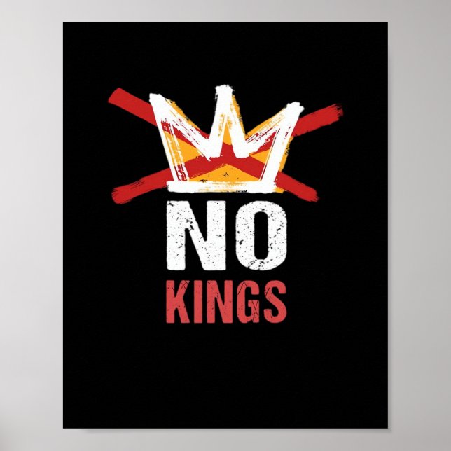 No Kings Anti Vintage Graphic Poster (Front)