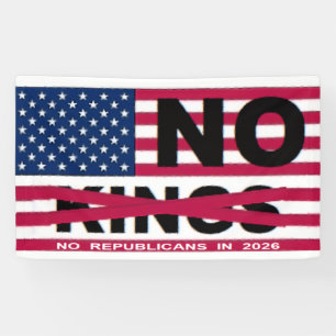 NO KINGS BANNER