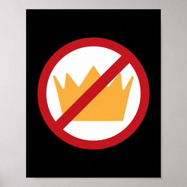 NO KINGS! Black Poster (Front)