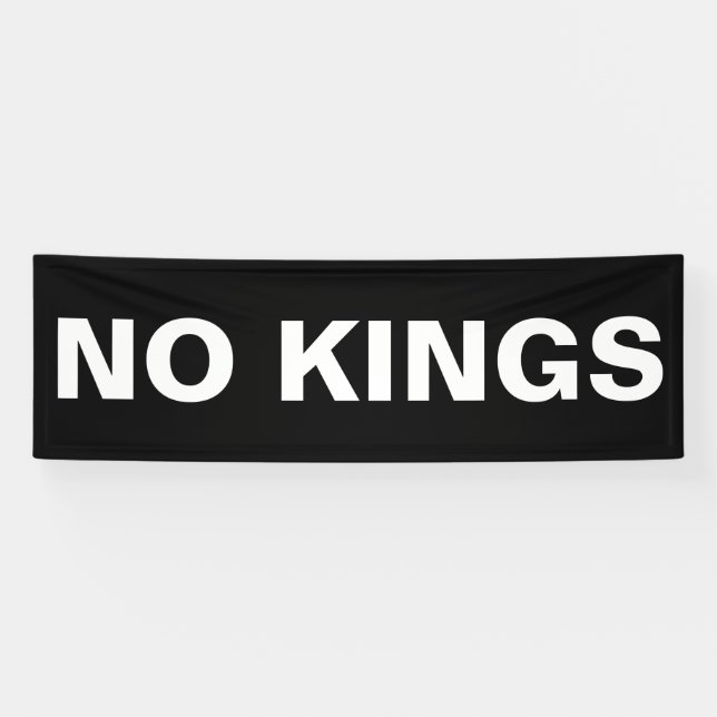 No Kings bold political protest Banner (Horizontal)