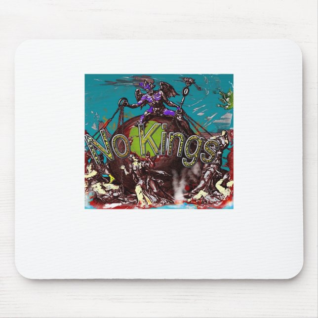 No Kings Classic Modern Minimal Style Mouse Mat (Front)