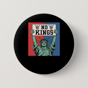 No Kings Classic Patriotic Style 6 Cm Round Badge