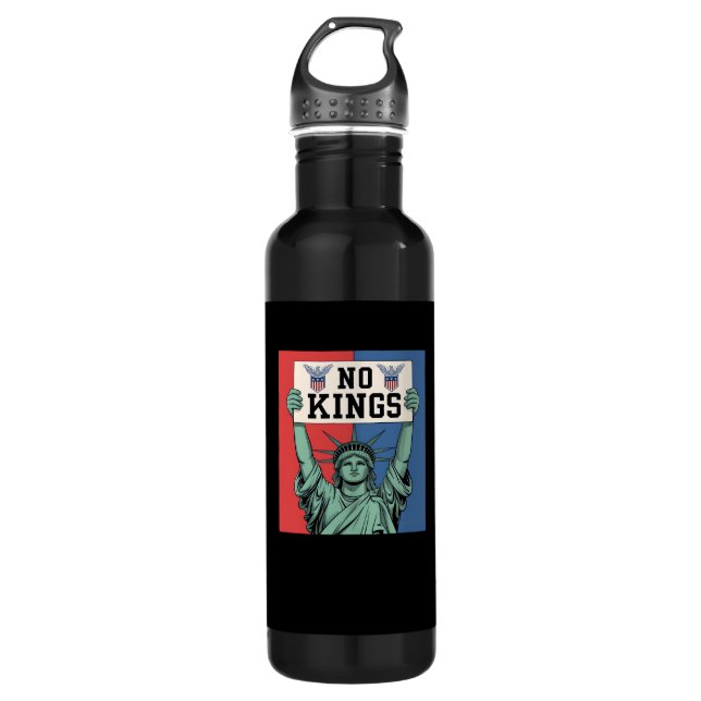 No Kings Classic Patriotic Style 710 Ml Water Bottle (Front)