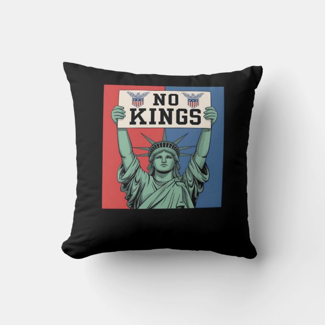 No Kings Classic Patriotic Style Cushion (Front)