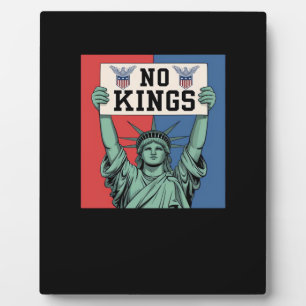 No Kings Classic Patriotic Style Plaque